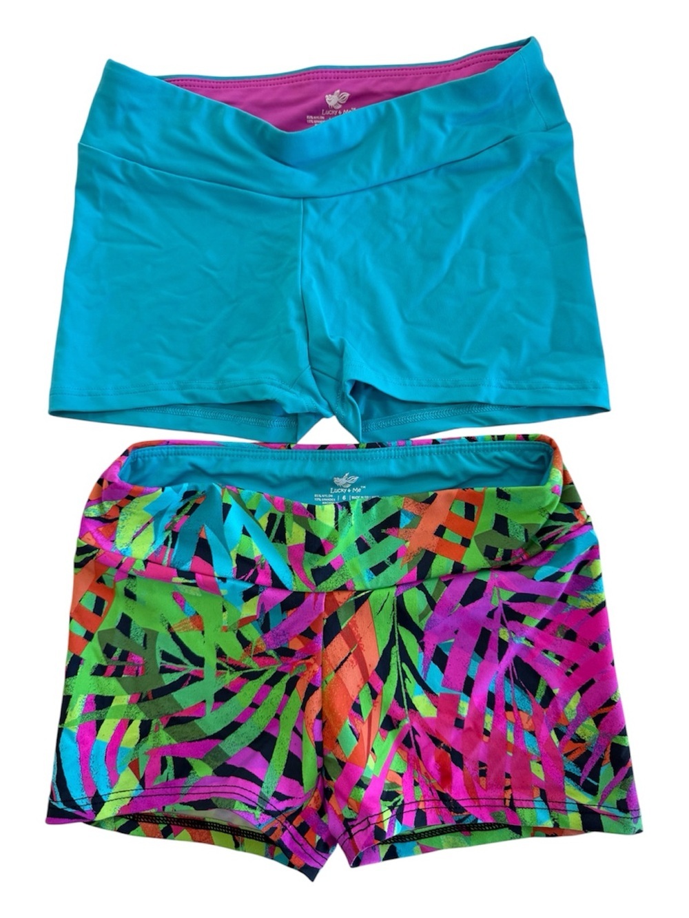 LUCKY & ME Layla Girls Gymnastics Dance Shorts 2-Pack Size 6